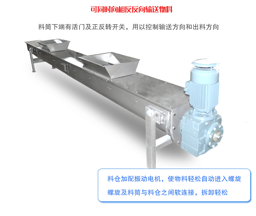 雙向螺旋輸送機特點（diǎn）