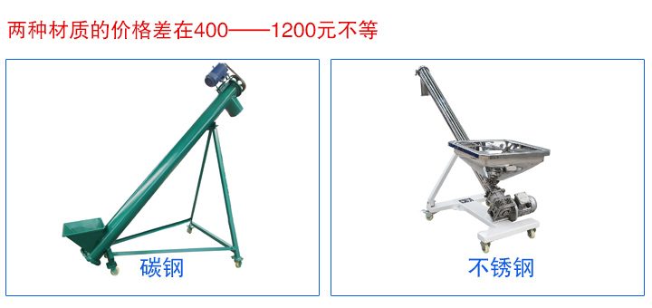 移動螺（luó）旋輸送機材質決（jué）定價格