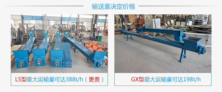 水泥螺旋輸送機（jī）輸送量